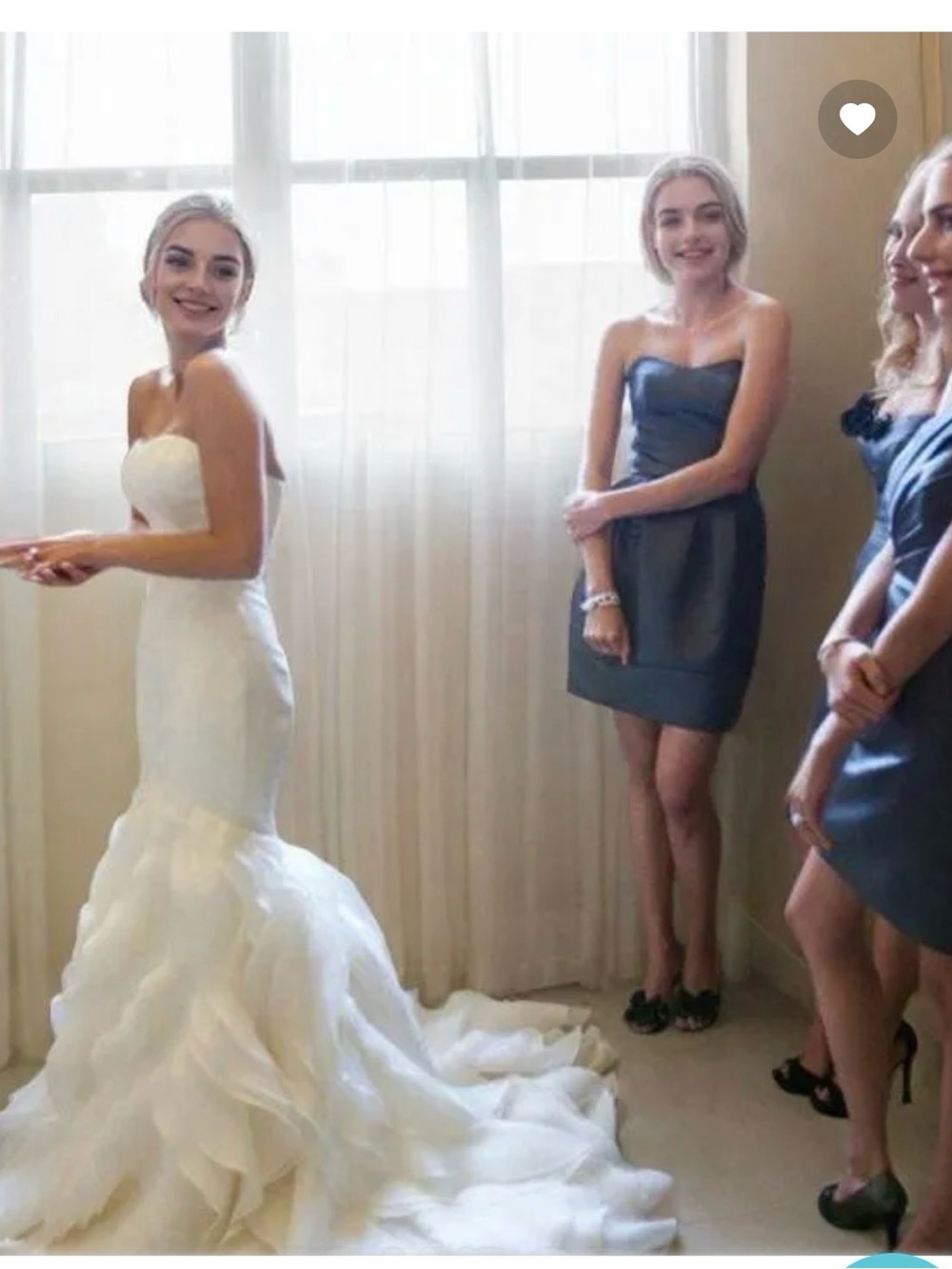 Strapless White Mermaid Wedding Dress Size 6
